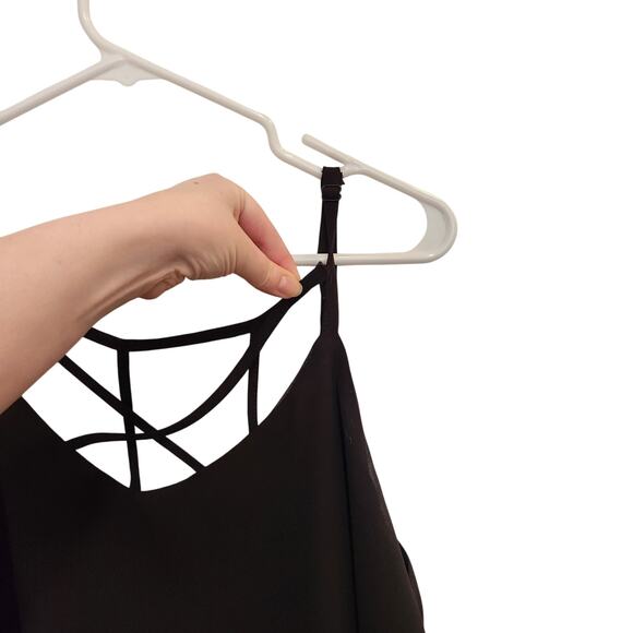 Torrid Strappy Sophie Chiffon Lattice Neck Swing Cami Tank Top Black Size 1X - Picture 4 of 10